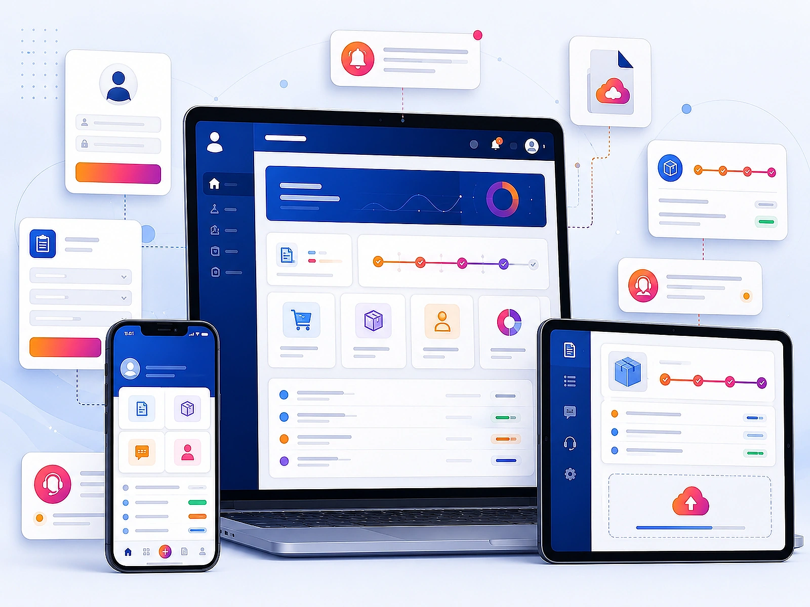 Web mobile and customer portals